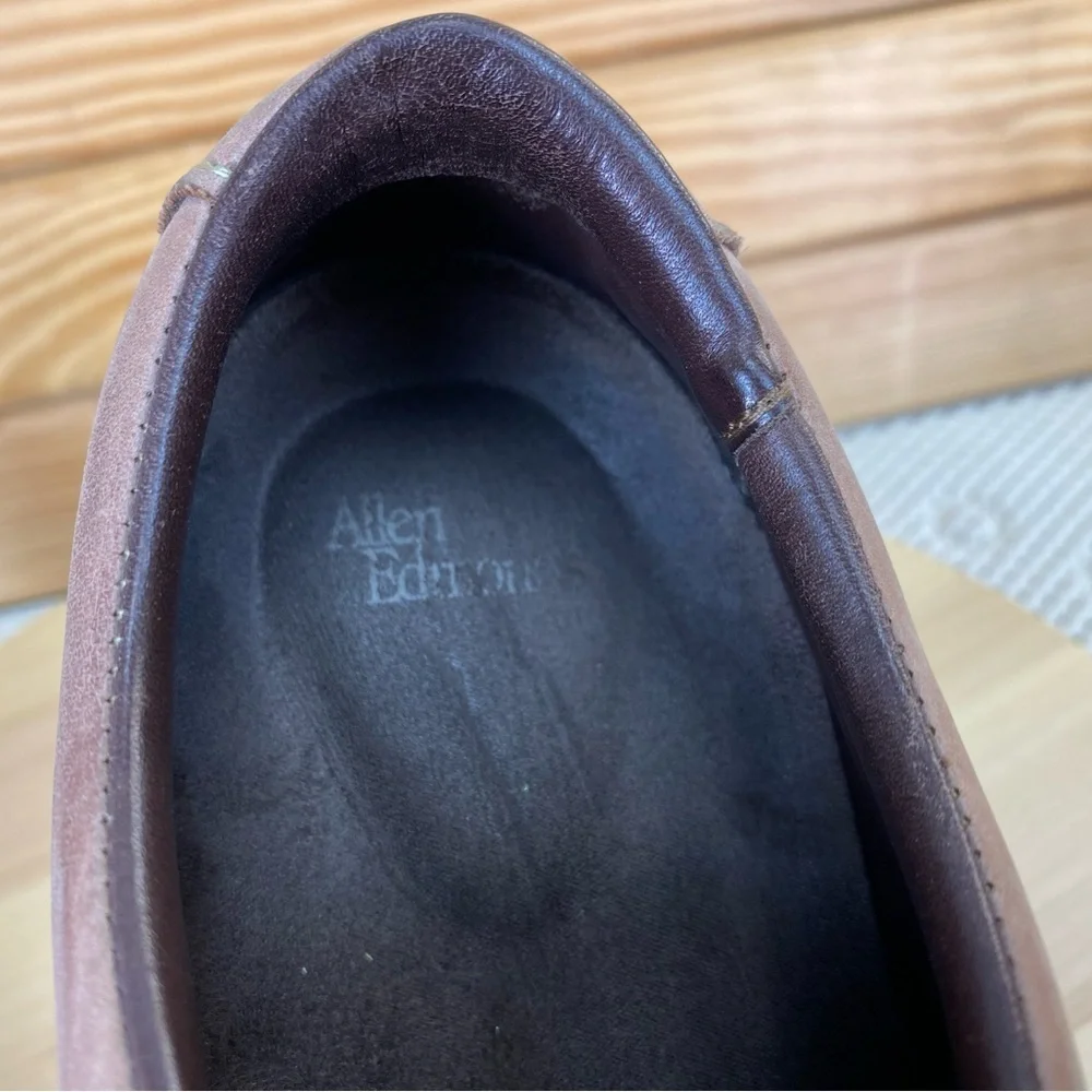 Allen Edmonds Voyager Antique Oxfords Brown Leather Lace Up Shoe Men's 10.5 Wide
